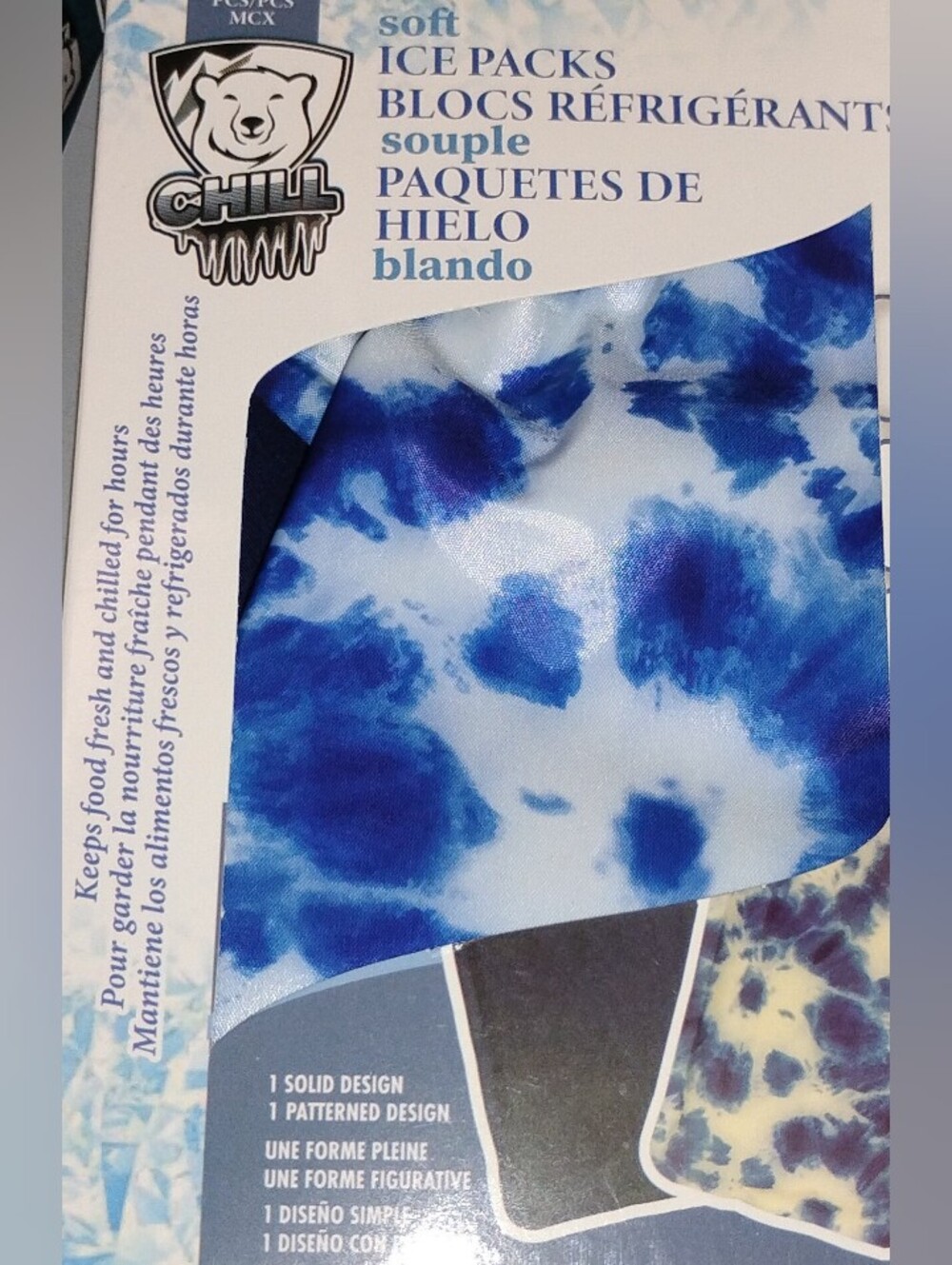 Blue Tie-Dye Ice Pack Sleeve - Two Pack